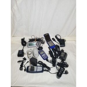 Junk Drawer Lot-Vtg. Electronics/Cell Phones/Cords/Sirius/Motorola/Samsung/AS IS